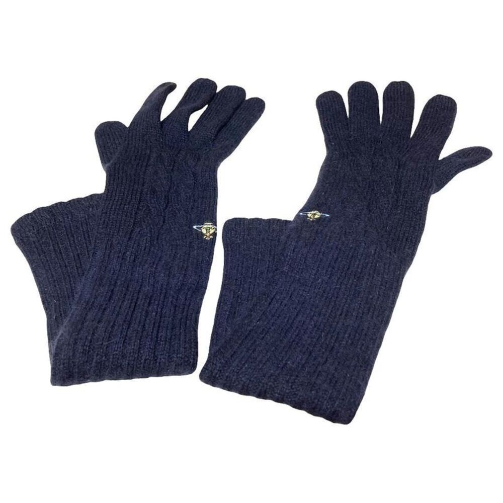 Vivienne Westwood Orb Embroidered Knit Long Gloves